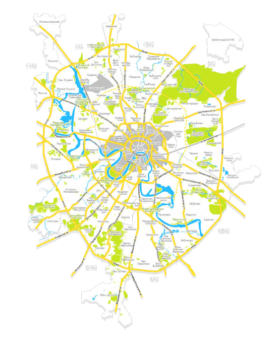 карта Москвы